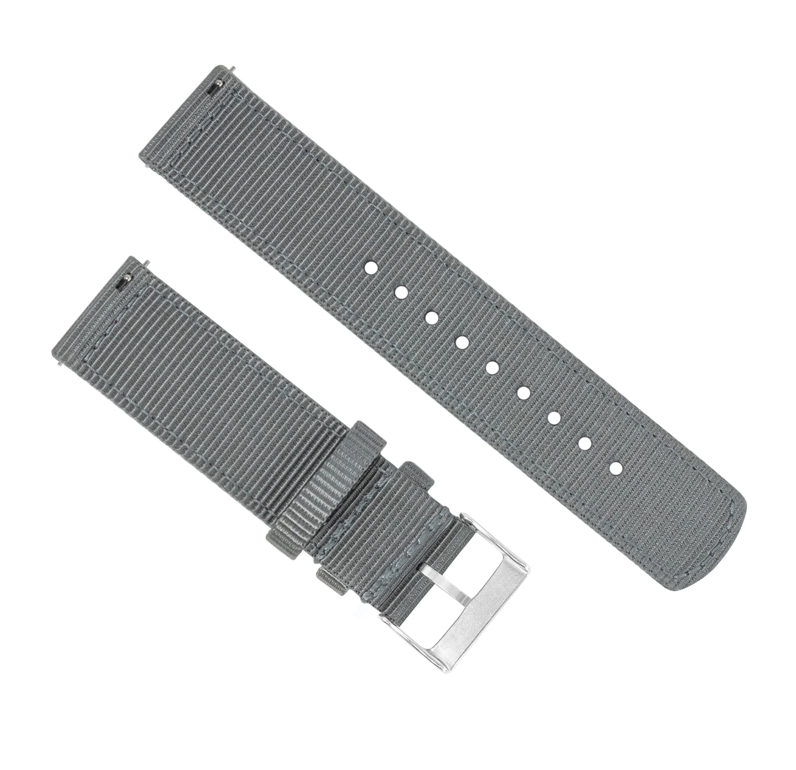 Samsung Galaxy Watch Active Two Piece NATO® style Smoke Grey Watch Band - Image 3