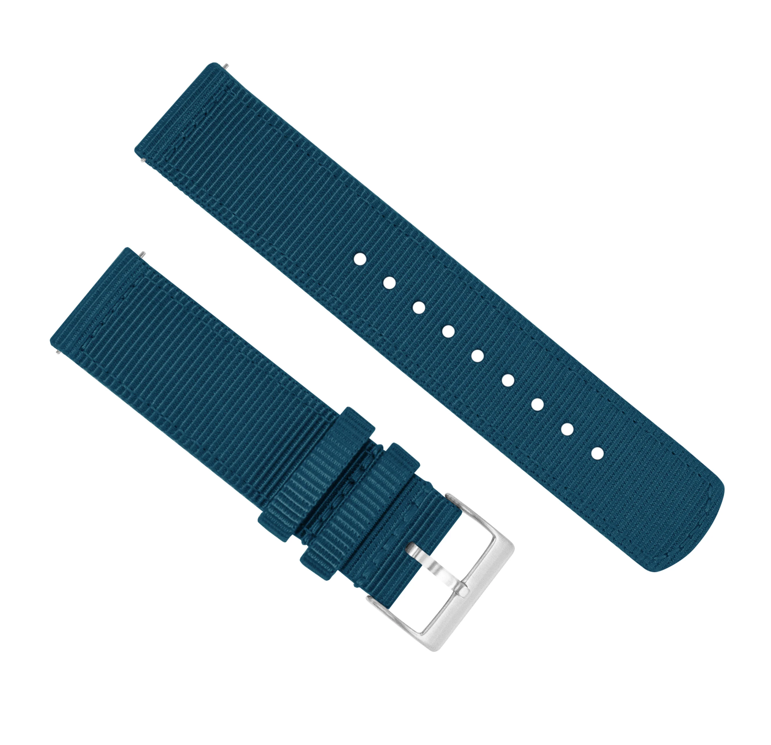 Samsung Galaxy Watch Active Two Piece NATO® style Steel Blue Watch Band - Image 2