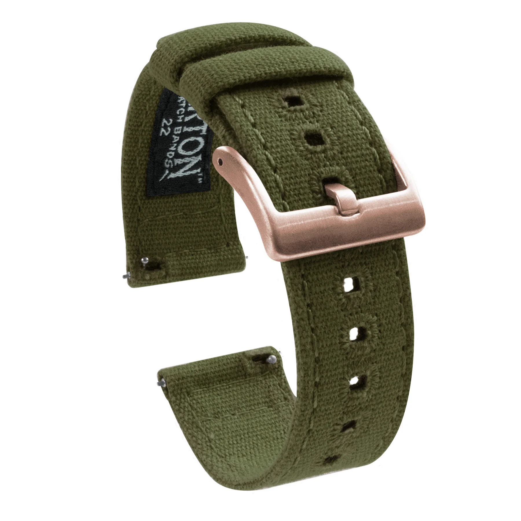 Samsung Galaxy Watch4 Army Green Canvas Watch Band - Image 3