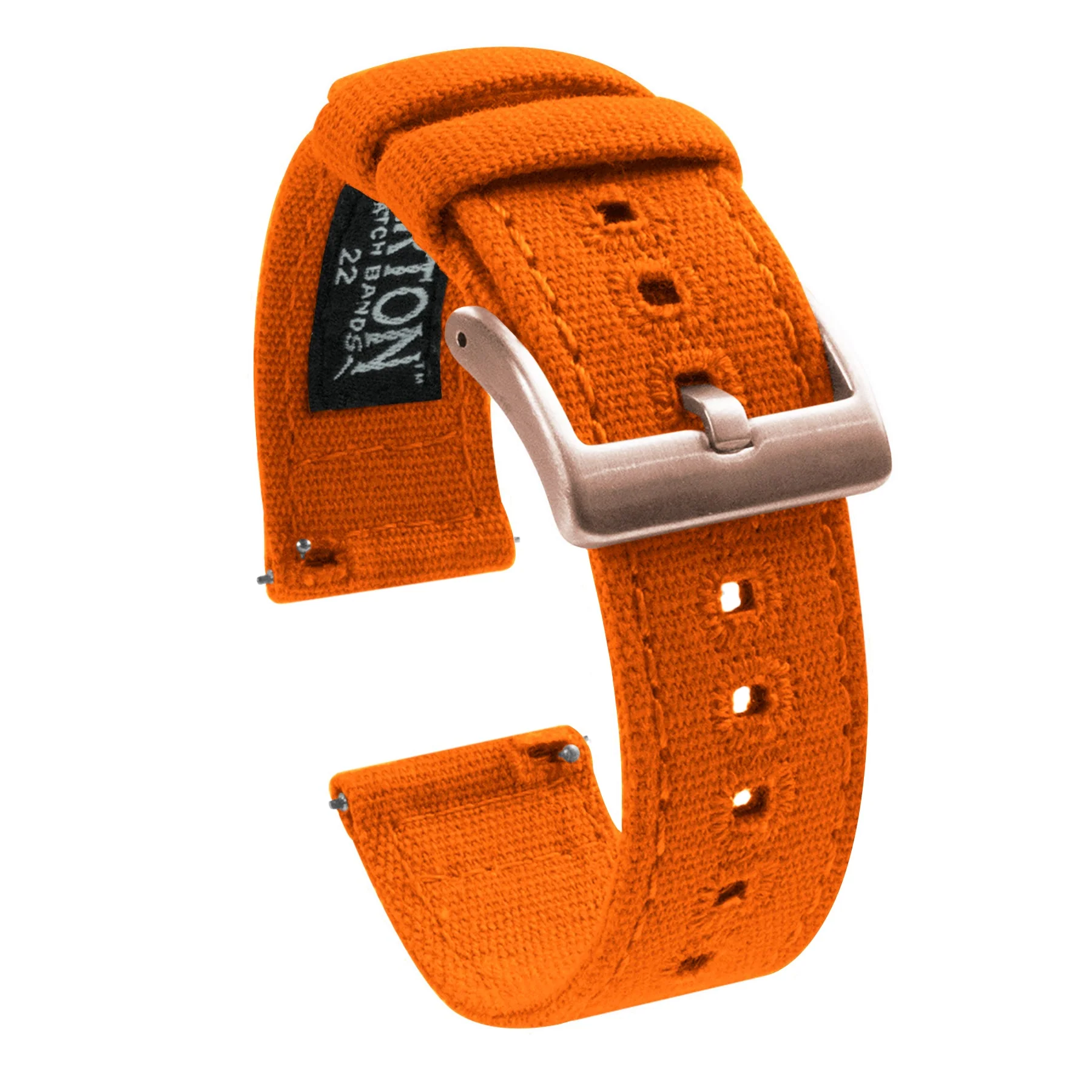 Samsung Galaxy Watch6 Pumpkin Orange Canvas Watch Band - Image 3