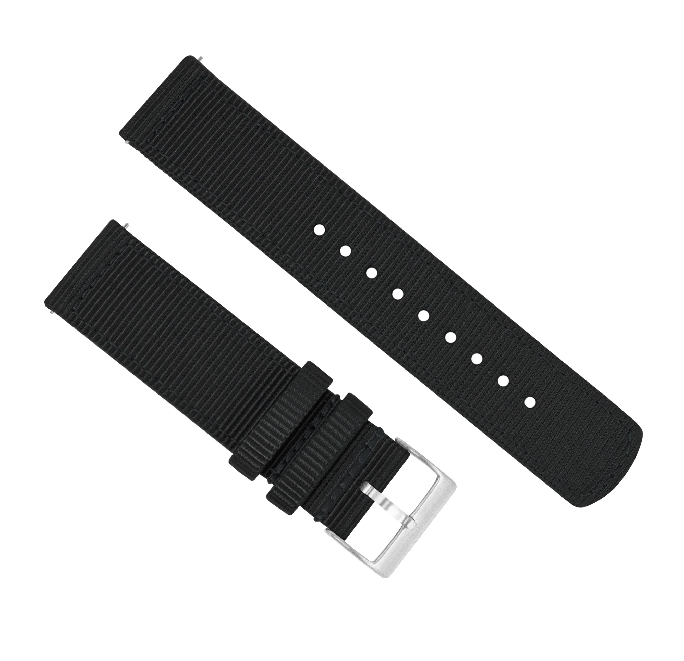 Samsung Galaxy Watch6 Two Piece NATO® style Black Watch Band - Image 2