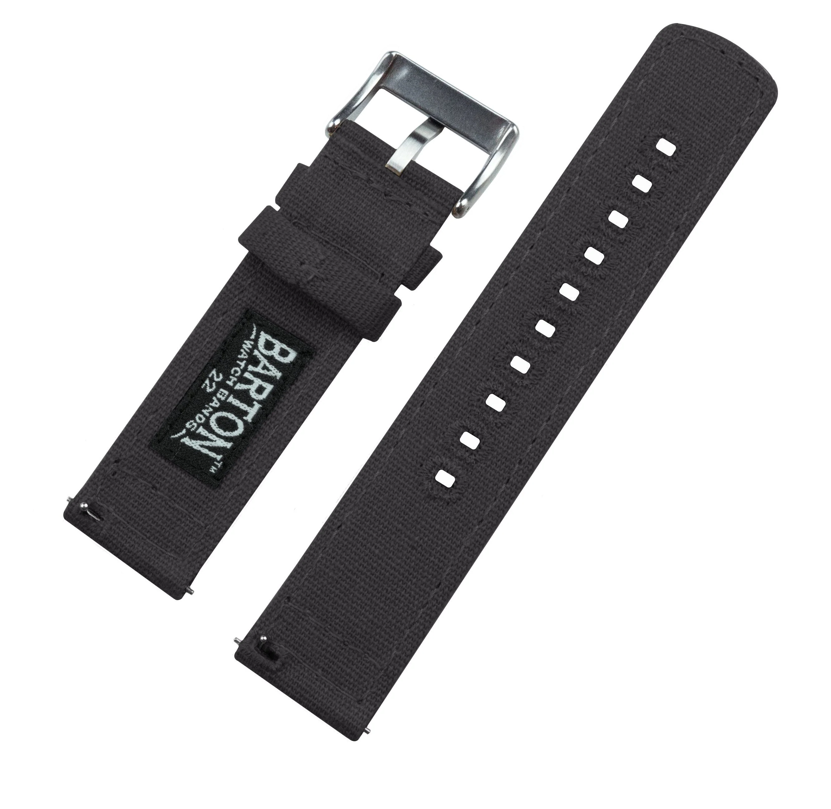 Smoke Grey Crafted Canvas Watch Band - Seiko Prospex Turtle (22mm) - Image 5