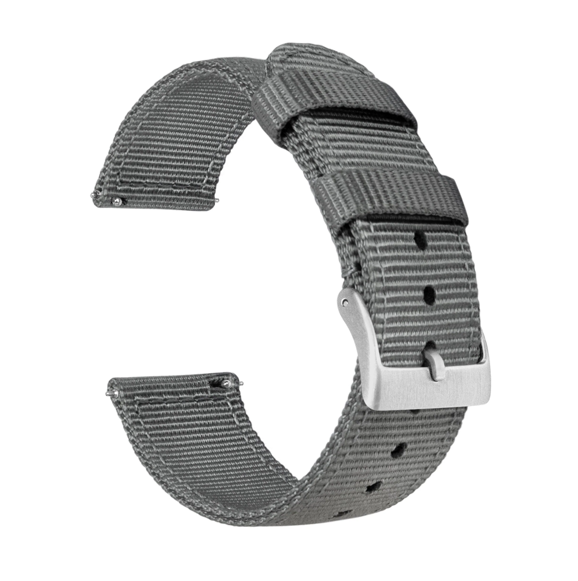 Smoke Grey Two Piece NATO® style 18mm Watch Band