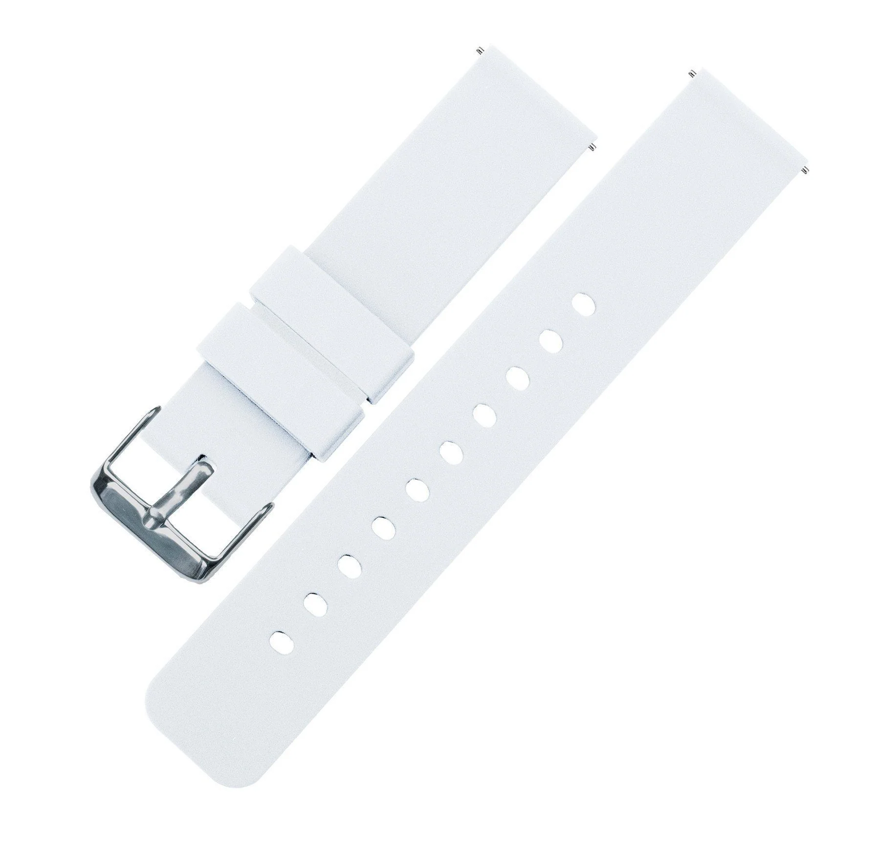White Silicone Rubber Quick Release Watch Band - Seiko 5 Sports GMT SSK001 / SSK003 (22mm) - Image 3