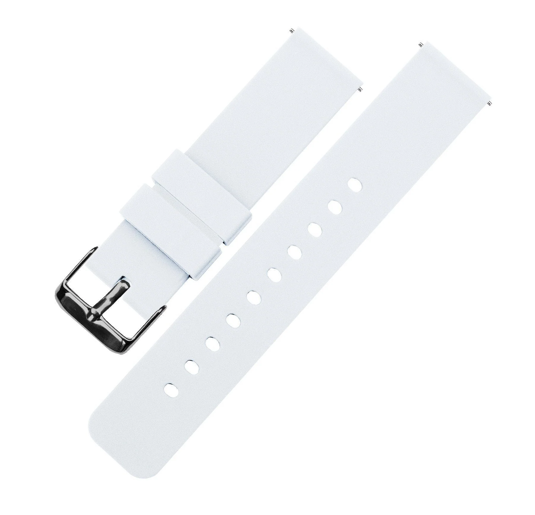 White Silicone Rubber Quick Release Watch Band - Seiko 5 Sports GMT SSK001 / SSK003 (22mm) - Image 8