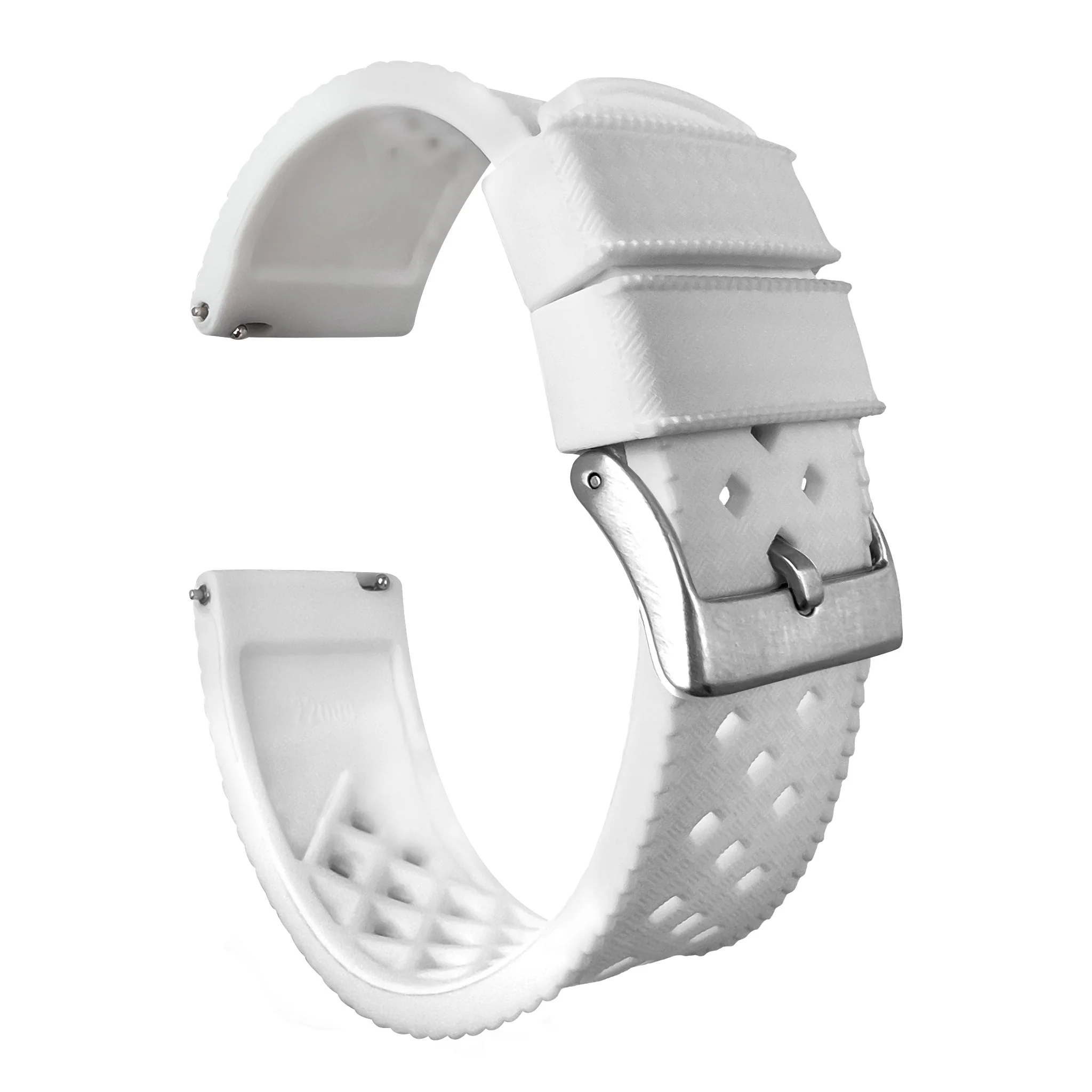 White Tropical Style 18mm - 24mm Watch Band